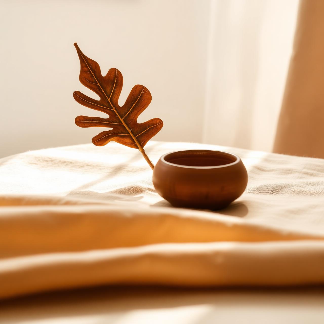 A dried baobab leaf and clay vessel